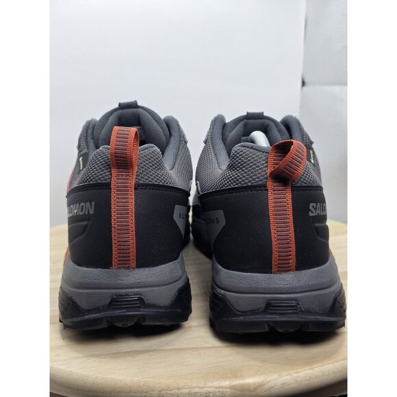 Salomon X Ultra 5 Mid GTX Men's 12 Hiking Shoes, Asphalt/Castlerock/Burnt Ochre - Picture 6 of 11